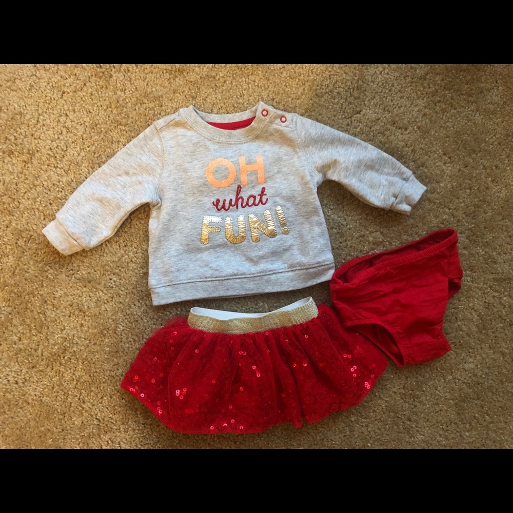 Cat and Jack Christmas Baby Outfit